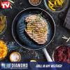 imageBlue Diamond 11quot Grill Genie Pan Diamond Infused Ceramic Nonstick with Lid PFOA and PFASFree Dishwasher ampamp Oven Safe Durable Cookware for Indoor Grilling Searing Versatile Cooking Blue11 Grill Pan