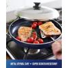 imageBlue Diamond 11quot Grill Genie Pan Diamond Infused Ceramic Nonstick with Lid PFOA and PFASFree Dishwasher ampamp Oven Safe Durable Cookware for Indoor Grilling Searing Versatile Cooking Blue11 Grill Genie Pan with Lid