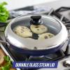 imageBlue Diamond 11quot Grill Genie Pan Diamond Infused Ceramic Nonstick with Lid PFOA and PFASFree Dishwasher ampamp Oven Safe Durable Cookware for Indoor Grilling Searing Versatile Cooking Blue11 Grill Genie Pan with Lid