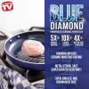 imageBlue Diamond 11quot Grill Genie Pan Diamond Infused Ceramic Nonstick with Lid PFOA and PFASFree Dishwasher ampamp Oven Safe Durable Cookware for Indoor Grilling Searing Versatile Cooking Blue11 Grill Pan