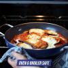 imageBlue Diamond 11quot Grill Genie Pan Diamond Infused Ceramic Nonstick with Lid PFOA and PFASFree Dishwasher ampamp Oven Safe Durable Cookware for Indoor Grilling Searing Versatile Cooking Blue11 Grill Genie Pan with Lid