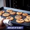 imageBlue Diamond 2Piece Half and Quarter Baking Sheet Set NonToxic PFAS ampamp PFOAFree Diamond Infused Ceramic Nonstick Oven ampamp Freezer Safe Dishwasher Safe Even Heating Metal Utensil Safe Blue2 18 x 13 Baking Sheets