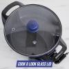 imageBlue Diamond Ceramic Nonstick 3in1 4QT Multifunction Electric Skillet Grill and Food Steamer with Glass Lid Dishwasher Safe Parts Adjustable Temperature Control PFASFree Blue55QT Hot Pot