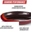 imageBlue Diamond Cookware 10quot Frying Pan Skillet Diamond Infused Healthy Ceramic Nonstick PFAS and PFOAFree Dishwasher and Oven Safe Even Heating Metal Utensil Safe Warp Control Base Red