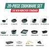 imageBlue Diamond Cookware 95quot ampamp 11quot Frying Pan Skillet Set Diamond Infused Ceramic Healthy Nonstick PFAS ampamp PFOAFree Dishwasher Safe Oven Safe Even Heating Metal Utensil Safe Warp Control BlueGreen