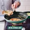 imageBlue Diamond Cookware 95quot ampamp 11quot Frying Pan Skillet Set Diamond Infused Ceramic Healthy Nonstick PFAS ampamp PFOAFree Dishwasher Safe Oven Safe Even Heating Metal Utensil Safe Warp Control BlueGreen