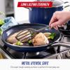 imageBlue Diamond Cookware 95quot ampamp 11quot Frying Pan Skillet Set Diamond Infused Ceramic Healthy Nonstick PFAS ampamp PFOAFree Dishwasher Safe Oven Safe Even Heating Metal Utensil Safe Warp Control BlueBlue