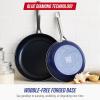 imageBlue Diamond Cookware 95quot ampamp 11quot Frying Pan Skillet Set Diamond Infused Ceramic Healthy Nonstick PFAS ampamp PFOAFree Dishwasher Safe Oven Safe Even Heating Metal Utensil Safe Warp Control BlueBlue