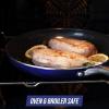 imageBlue Diamond Cookware 95quot ampamp 11quot Frying Pan Skillet Set Diamond Infused Ceramic Healthy Nonstick PFAS ampamp PFOAFree Dishwasher Safe Oven Safe Even Heating Metal Utensil Safe Warp Control BlueBlue