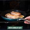 imageBlue Diamond Cookware Diamond Infused Ceramic Nonstick 10quot Frying Pan Skillet with Lid PFASFree Dishwasher Safe Oven Safe GreenGreen