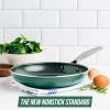 imageBlue Diamond Cookware Diamond Infused Ceramic Nonstick 10quot Frying Pan Skillet with Lid PFASFree Dishwasher Safe Oven Safe GreenGreen