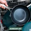 imageBlue Diamond Cookware Diamond Infused Ceramic Nonstick 10quot Frying Pan Skillet with Lid PFASFree Dishwasher Safe Oven Safe GreenGreen