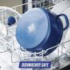 imageBlue Diamond Cookware Diamond Infused Ceramic Nonstick 45QT Dutch Oven with Glass Lid Lightweight Design PFASFree Dishwasher Safe Blue45QT Dutch Oven with Glass Lid