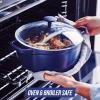 imageBlue Diamond Cookware Diamond Infused Ceramic Nonstick 45QT Dutch Oven with Glass Lid Lightweight Design PFASFree Dishwasher Safe Blue45QT Dutch Oven with Glass Lid