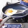 imageBlue Diamond Cookware Diamond Infused Ceramic Nonstick 8quot Frying Pan Skillet Induction PFASFree Dishwasher Safe Oven Safe BlueBlue