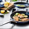 imageBlue Diamond Cookware Diamond Infused Ceramic Nonstick 8quot Frying Pan Skillet Induction PFASFree Dishwasher Safe Oven Safe BlueBlue