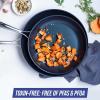 imageBlue Diamond Cookware Hard Anodized Ceramic Nonstick 10quot Frying Pan Skillet PFASFree Dishwasher Safe Oven Safe GreyBlue