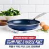 imageBlue Diamond Cookware Hard Anodized Ceramic Nonstick 10quot Frying Pan Skillet PFASFree Dishwasher Safe Oven Safe GreyBlue