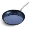 imageBlue Diamond Cookware Hard Anodized Ceramic Nonstick 10quot Frying Pan Skillet PFASFree Dishwasher Safe Oven Safe GreyBlue