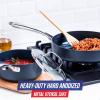 imageBlue Diamond Cookware Hard Anodized Ceramic Nonstick 10quot Frying Pan Skillet PFASFree Dishwasher Safe Oven Safe GreyBlue
