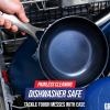 imageBlue Diamond Cookware Hard Anodized Ceramic Nonstick 10quot Frying Pan Skillet PFASFree Dishwasher Safe Oven Safe GreyBlue