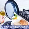 imageBlue Diamond Cookware Hard Anodized Ceramic Nonstick 10quot Frying Pan Skillet PFASFree Dishwasher Safe Oven Safe GreyBlue