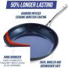 imageBlue Diamond Cookware Hard Anodized Ceramic Nonstick 10quot Frying Pan Skillet PFASFree Dishwasher Safe Oven Safe GreyBlue