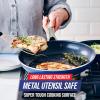 imageBlue Diamond Cookware Hard Anodized Ceramic Nonstick 10quot Frying Pan Skillet PFASFree Dishwasher Safe Oven Safe GreyBlue