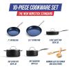 imageBlue Diamond Cookware Hard Anodized Ceramic Nonstick 10quot Frying Pan Skillet PFASFree Dishwasher Safe Oven Safe GreyBlue