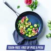 imageBlue Diamond Cookware Hard Anodized Ceramic Nonstick 10quot Frying Pan Skillet PFASFree Dishwasher Safe Oven Safe GreyBlue