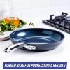 imageBlue Diamond Cookware Hard Anodized Ceramic Nonstick 10quot Frying Pan Skillet PFASFree Dishwasher Safe Oven Safe GreyBlue