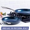 imageBlue Diamond Cookware Hard Anodized Ceramic Nonstick 10quot Frying Pan Skillet PFASFree Dishwasher Safe Oven Safe GreyBlue