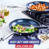 imageBlue Diamond Cookware Hard Anodized Ceramic Nonstick 10quot Frying Pan Skillet PFASFree Dishwasher Safe Oven Safe GreyBlue
