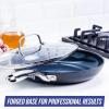 imageBlue Diamond Cookware Hard Anodized Ceramic Nonstick 10quot Frying Pan Skillet PFASFree Dishwasher Safe Oven Safe GreyBlue