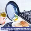 imageBlue Diamond Cookware Hard Anodized Ceramic Nonstick 10quot Frying Pan Skillet PFASFree Dishwasher Safe Oven Safe GreyBlue