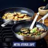 imageBlue Diamond Cookware TriPly Stainless Steel Ceramic Nonstick 7 Piece Cookware Pots and Pans Set PFASFree Multi Clad Induction Dishwasher Safe Oven Safe Silver6 Piece Cookware Pots and Pans Set