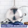 imageBlue Diamond Cookware TriPly Stainless Steel Ceramic Nonstick 7 Piece Cookware Pots and Pans Set PFASFree Multi Clad Induction Dishwasher Safe Oven Safe Silver7 Piece Cookware Pots and Pans Set
