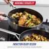 imageBlue Diamond Cookware TriPly Stainless Steel Ceramic Nonstick 7 Piece Cookware Pots and Pans Set PFASFree Multi Clad Induction Dishwasher Safe Oven Safe Silver15 Piece Cookware Pots and Pans Set