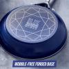 imageBlue Diamond Frying Pan 8 Skillet Diamond Infused Healthy Ceramic Nonstick PFAS and PFOAFree Dishwasher and Oven Safe Even Heating Metal Utensil Safe Warp Control Base BlueBlue