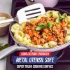 imageBlue Diamond Frying Pan 8 Skillet Diamond Infused Healthy Ceramic Nonstick PFAS and PFOAFree Dishwasher and Oven Safe Even Heating Metal Utensil Safe Warp Control Base BluePink
