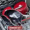 imageBlue Diamond Frying Pan 8 Skillet Diamond Infused Healthy Ceramic Nonstick PFAS and PFOAFree Dishwasher and Oven Safe Even Heating Metal Utensil Safe Warp Control Base BlueRed