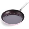 imageBlue Diamond Frying Pan 8 Skillet Diamond Infused Healthy Ceramic Nonstick PFAS and PFOAFree Dishwasher and Oven Safe Even Heating Metal Utensil Safe Warp Control Base BluePink