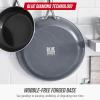 imageBlue Diamond Frying Pan 8 Skillet Diamond Infused Healthy Ceramic Nonstick PFAS and PFOAFree Dishwasher and Oven Safe Even Heating Metal Utensil Safe Warp Control Base BlueGray