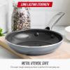 imageBlue Diamond Frying Pan 8 Skillet Diamond Infused Healthy Ceramic Nonstick PFAS and PFOAFree Dishwasher and Oven Safe Even Heating Metal Utensil Safe Warp Control Base BlueGray