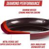imageBlue Diamond Frying Pan 8 Skillet Diamond Infused Healthy Ceramic Nonstick PFAS and PFOAFree Dishwasher and Oven Safe Even Heating Metal Utensil Safe Warp Control Base BlueRed