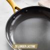 imageBlue Diamond Frying Pan 8 Skillet Diamond Infused Healthy Ceramic Nonstick PFAS and PFOAFree Dishwasher and Oven Safe Even Heating Metal Utensil Safe Warp Control Base BlueBlack