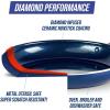 imageBlue Diamond Frying Pan 8 Skillet Diamond Infused Healthy Ceramic Nonstick PFAS and PFOAFree Dishwasher and Oven Safe Even Heating Metal Utensil Safe Warp Control Base BlueBlue
