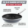 imageBlue Diamond Frying Pan 8 Skillet Diamond Infused Healthy Ceramic Nonstick PFAS and PFOAFree Dishwasher and Oven Safe Even Heating Metal Utensil Safe Warp Control Base BlueGray