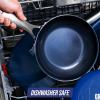imageBlue Diamond Frying Pan 8 Skillet Diamond Infused Healthy Ceramic Nonstick PFAS and PFOAFree Dishwasher and Oven Safe Even Heating Metal Utensil Safe Warp Control Base BlueBlue