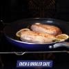 imageBlue Diamond Frying Pan 8 Skillet Diamond Infused Healthy Ceramic Nonstick PFAS and PFOAFree Dishwasher and Oven Safe Even Heating Metal Utensil Safe Warp Control Base BlueBlue